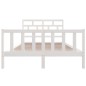 vidaXL Estructura de cama de madera maciza de pino blanco 160x200 cm