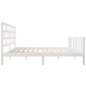 vidaXL Estructura de cama de madera maciza de pino blanco 160x200 cm