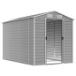 vidaXL Cobertizo de jardín acero galvanizado gris claro 191x300x198 cm