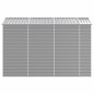 vidaXL Cobertizo de jardín acero galvanizado gris claro 191x300x198 cm