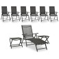 vidaXL Juego de muebles de jardín 9 piezas negro y gris antracita vidaXL Juego de muebles de jardín 9 piezas negro y gris antracita