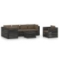 vidaXL Muebles de jardín 7 piezas con cojines madera impregnada gris vidaXL Muebles de jardín 7 piezas con cojines madera impregnada gris