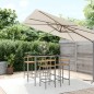 vidaXL Mesa bar y taburetes jardín 5 pzas madera acacia ratán PE gris vidaXL Mesa bar y taburetes jardín 5 pzas madera acacia ratán PE gris