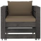 vidaXL Muebles de jardín 7 piezas con cojines madera impregnada gris vidaXL Muebles de jardín 7 piezas con cojines madera impregnada gris
