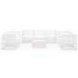vidaXL Set de salón de jardín de 8 piezas blanco madera maciza de pino