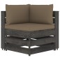 vidaXL Muebles de jardín 7 piezas con cojines madera impregnada gris vidaXL Muebles de jardín 7 piezas con cojines madera impregnada gris