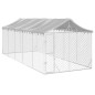 vidaXL Perrera exterior con techo acero galvanizado plata 3x7,5x2,5 m vidaXL Perrera exterior con techo acero galvanizado plata 3x7,5x2,5 m