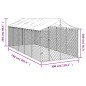 vidaXL Perrera exterior con techo acero galvanizado plata 3x7,5x2,5 m vidaXL Perrera exterior con techo acero galvanizado plata 3x7,5x2,5 m