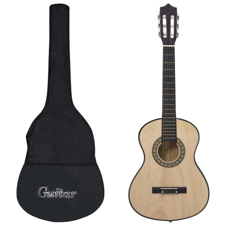 vidaXL Guitarra clásica para principiante y niño con funda 1/2 34"