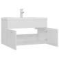 vidaXL Mueble con lavabo madera de ingeniería blanco brillante vidaXL Mueble con lavabo madera de ingeniería blanco brillante