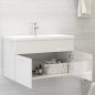 vidaXL Mueble con lavabo madera de ingeniería blanco brillante vidaXL Mueble con lavabo madera de ingeniería blanco brillante