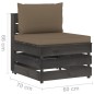 vidaXL Muebles de jardín 7 piezas con cojines madera impregnada gris vidaXL Muebles de jardín 7 piezas con cojines madera impregnada gris