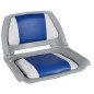 vidaXL 2x Asiento barco respaldo plegable cojín azul blanco 41x51x48cm vidaXL 2x Asiento barco respaldo plegable cojín azul blanco 41x51x48cm