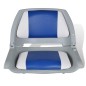 vidaXL 2x Asiento barco respaldo plegable cojín azul blanco 41x51x48cm vidaXL 2x Asiento barco respaldo plegable cojín azul blanco 41x51x48cm