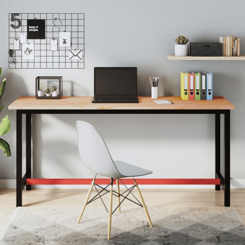 vidaXL Tablero de banco de trabajo madera maciza de haya 180x55x2,5 cm vidaXL Tablero de banco de trabajo madera maciza de haya 180x55x2,5 cm