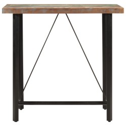 vidaXL Mesa alta de hierro y madera maciza reciclada 110x55x107 cm