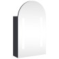 vidaXL Mueble de baño con espejo arqueado y luz LED gris 42x13x70 cm vidaXL Mueble de baño con espejo arqueado y luz LED gris 42x13x70 cm