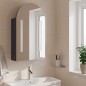 vidaXL Mueble de baño con espejo arqueado y luz LED gris 42x13x70 cm vidaXL Mueble de baño con espejo arqueado y luz LED gris 42x13x70 cm