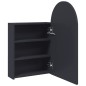 vidaXL Mueble de baño con espejo arqueado y luz LED gris 42x13x70 cm vidaXL Mueble de baño con espejo arqueado y luz LED gris 42x13x70 cm