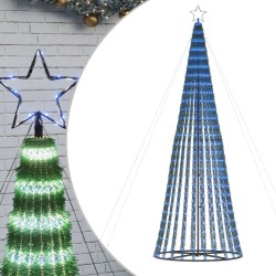 vidaXL Árbol de Navidad cono de luz 688 LEDs azul 300 cm