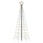 vidaXL Árbol de Navidad cono con estacas 220 LEDs de colores 180 cm vidaXL Árbol de Navidad cono con estacas 220 LEDs de colores 180 cm