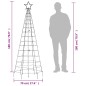 vidaXL Árbol de Navidad cono con estacas 220 LEDs de colores 180 cm vidaXL Árbol de Navidad cono con estacas 220 LEDs de colores 180 cm
