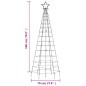 vidaXL Árbol de Navidad cono con estacas 220 LEDs de colores 180 cm vidaXL Árbol de Navidad cono con estacas 220 LEDs de colores 180 cm