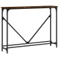 vidaXL Mesa consola madera de ingeniería roble ahumado 102x22,5x75 cm vidaXL Mesa consola madera de ingeniería roble ahumado 102x22,5x75 cm