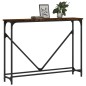 vidaXL Mesa consola madera de ingeniería roble ahumado 102x22,5x75 cm vidaXL Mesa consola madera de ingeniería roble ahumado 102x22,5x75 cm