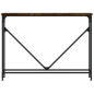 vidaXL Mesa consola madera de ingeniería roble ahumado 102x22,5x75 cm vidaXL Mesa consola madera de ingeniería roble ahumado 102x22,5x75 cm