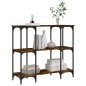 vidaXL Mesa consola madera de ingeniería roble ahumado 102x35x90 cm vidaXL Mesa consola madera de ingeniería roble ahumado 102x35x90 cm