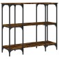vidaXL Mesa consola madera de ingeniería roble ahumado 102x35x90 cm vidaXL Mesa consola madera de ingeniería roble ahumado 102x35x90 cm