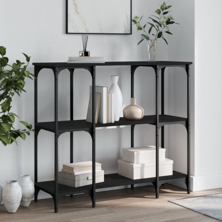 vidaXL Mesa consola madera de ingeniería negra 102x35x90 cm