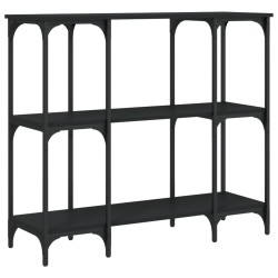 vidaXL Mesa consola madera de ingeniería negra 102x35x90 cm