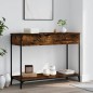vidaXL Mesa consola madera contrachapada roble ahumado 100x34,5x75 cm