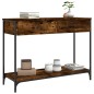 vidaXL Mesa consola madera contrachapada roble ahumado 100x34,5x75 cm