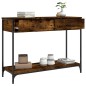 vidaXL Mesa consola madera contrachapada roble ahumado 100x34,5x75 cm