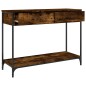 vidaXL Mesa consola madera contrachapada roble ahumado 100x34,5x75 cm