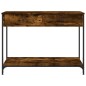 vidaXL Mesa consola madera contrachapada roble ahumado 100x34,5x75 cm