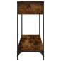 vidaXL Mesa consola madera contrachapada roble ahumado 100x34,5x75 cm