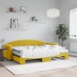 vidaXL Sofá cama nido con cajones terciopelo amarillo 80x200 cm vidaXL Sofá cama nido con cajones terciopelo amarillo 80x200 cm