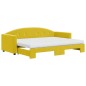 vidaXL Sofá cama nido con cajones terciopelo amarillo 80x200 cm vidaXL Sofá cama nido con cajones terciopelo amarillo 80x200 cm