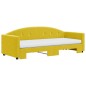 vidaXL Sofá cama nido con cajones terciopelo amarillo 80x200 cm vidaXL Sofá cama nido con cajones terciopelo amarillo 80x200 cm