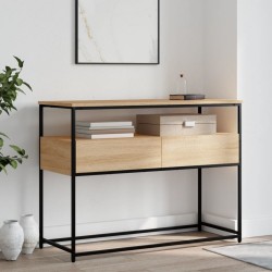 vidaXL Mesa consola madera de ingeniería roble Sonoma 100x40x75 cm