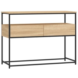 vidaXL Mesa consola madera de ingeniería roble Sonoma 100x40x75 cm
