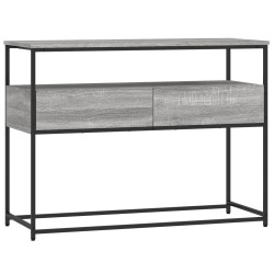 vidaXL Mesa consola madera de ingeniería gris Sonoma 100x40x75 cm