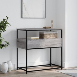 vidaXL Mesa consola madera de ingeniería gris Sonoma 75x40x75 cm
