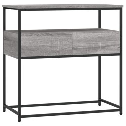 vidaXL Mesa consola madera de ingeniería gris Sonoma 75x40x75 cm