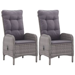 vidaXL Juego de comedor de jardín de 3 piezas gris
