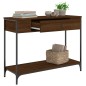 vidaXL Mesa consola madera de ingeniería marrón roble 100x34,5x75 cm vidaXL Mesa consola madera de ingeniería marrón roble 100x34,5x75 cm